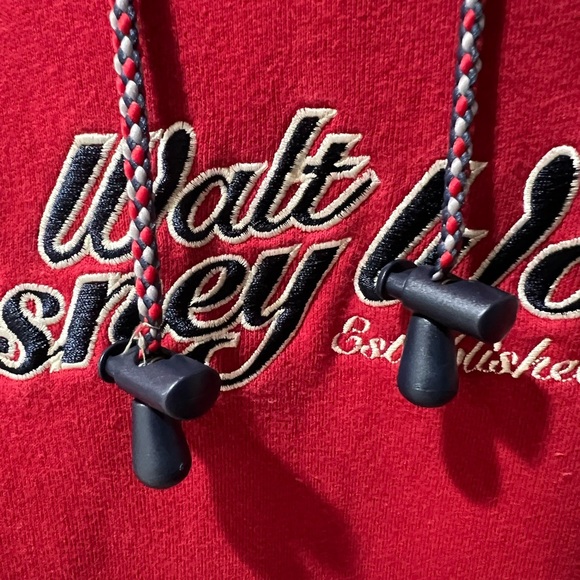 Disney Red Hoodie Sweater, adult small, Mickey Mouse, EUC, Epcot, classic - Picture 5 of 7